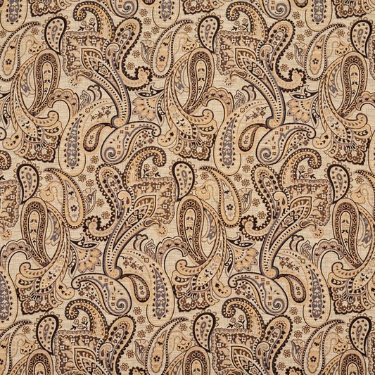 5711 Paisley Chateau Phoenix Black,Gold & Yellow Charlotte Fabrics
