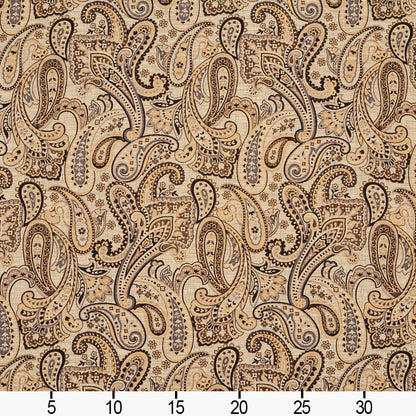 5711 Paisley Chateau Phoenix Black,Gold & Yellow Charlotte Fabrics