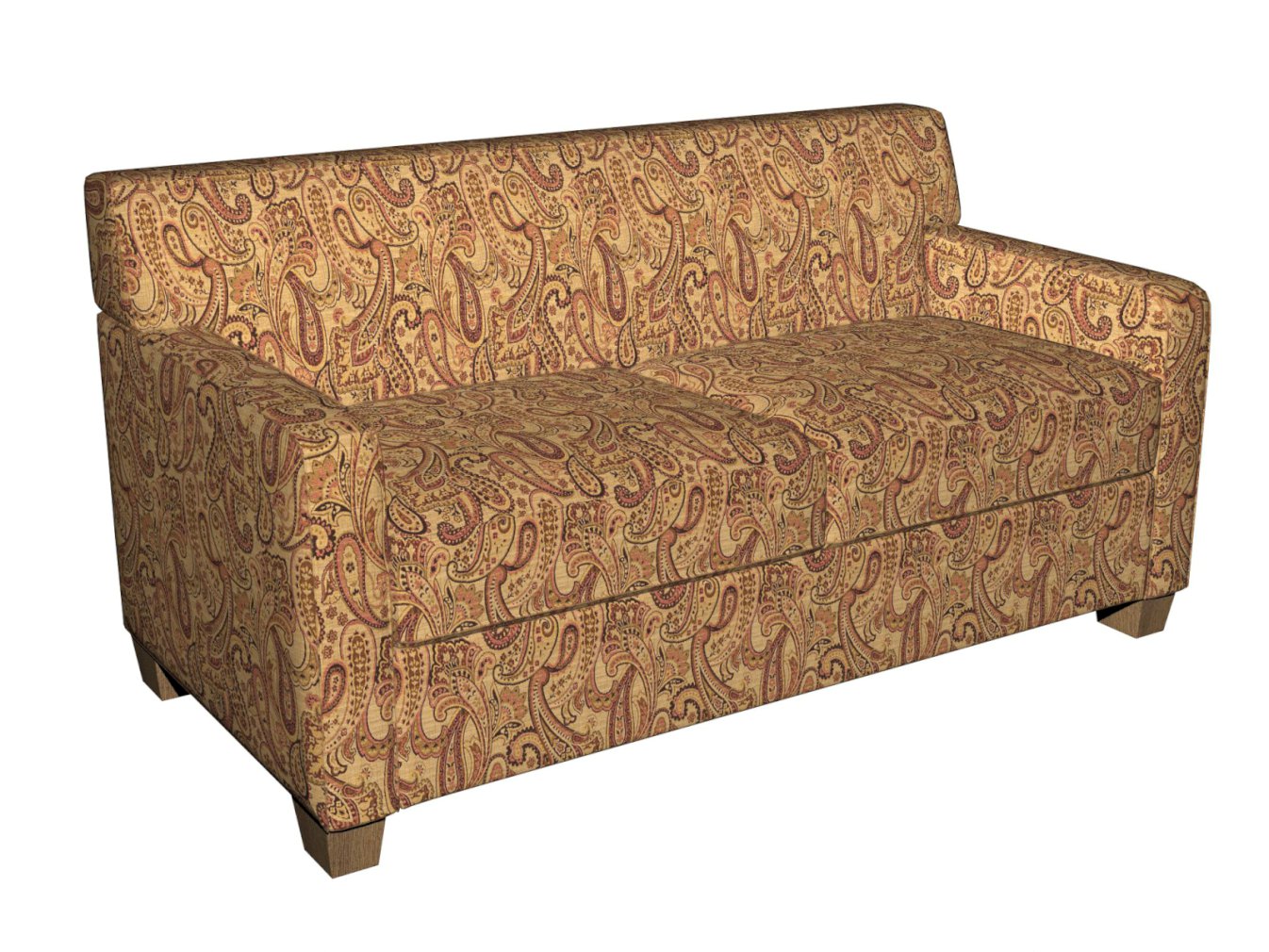 5712 Paisley Tiki Phoenix Coral & Peach,Gold & Yellow Charlotte Fabrics