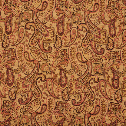 5712 Paisley Tiki Phoenix Coral & Peach,Gold & Yellow Charlotte Fabrics