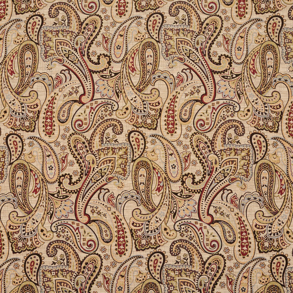 5714 Paisley Veranda Phoenix Red & Burgundy Charlotte Fabrics
