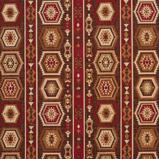 5715 Abstract & Geometric,Global,Southwestern Adobe Santa Fe Brown,Red & Burgundy Charlotte Fabrics