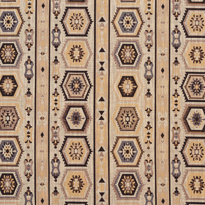 5716 Abstract & Geometric,Global,Southwestern Chateau Santa Fe Black,Gold & Yellow Charlotte Fabrics