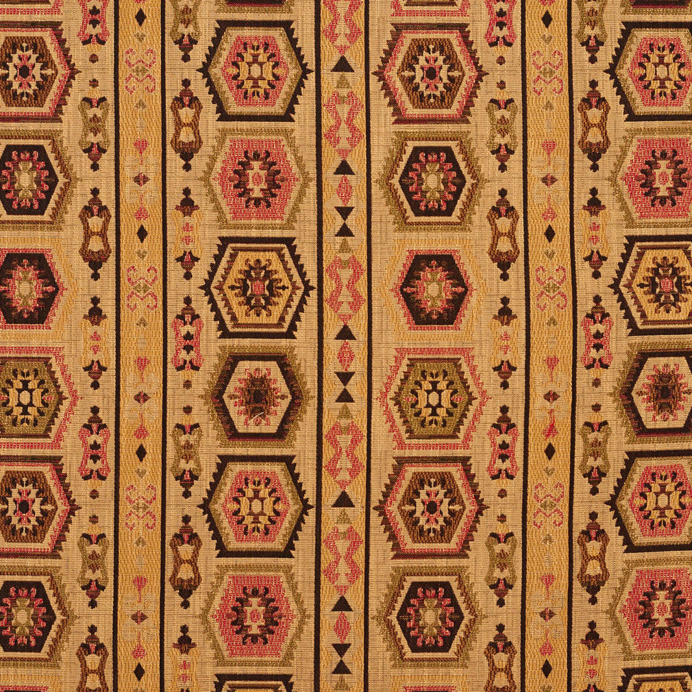 5717 Abstract & Geometric,Global,Southwestern Tiki Santa Fe Coral & Peach,Gold & Yellow Charlotte Fabrics