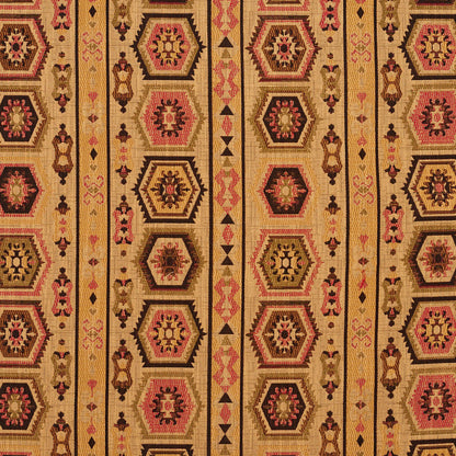 5717 Abstract & Geometric,Global,Southwestern Tiki Santa Fe Coral & Peach,Gold & Yellow Charlotte Fabrics