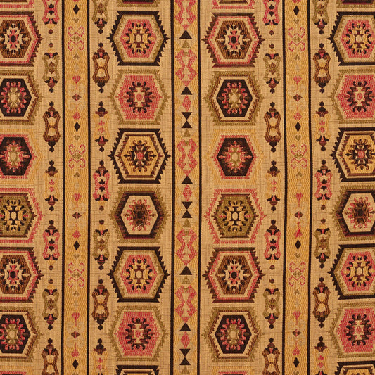 5717 Abstract & Geometric,Global,Southwestern Tiki Santa Fe Coral & Peach,Gold & Yellow Charlotte Fabrics