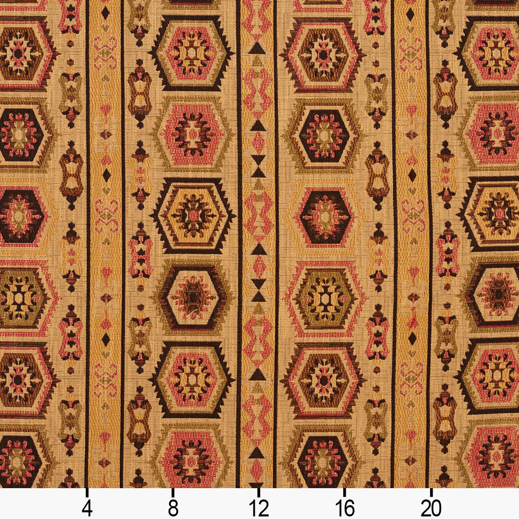 5717 Abstract & Geometric,Global,Southwestern Tiki Santa Fe Coral & Peach,Gold & Yellow Charlotte Fabrics