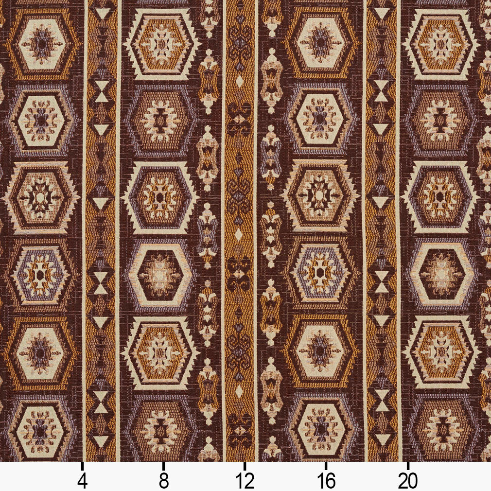 5718 Abstract & Geometric,Global,Southwestern Canyon Santa Fe Brown Charlotte Fabrics