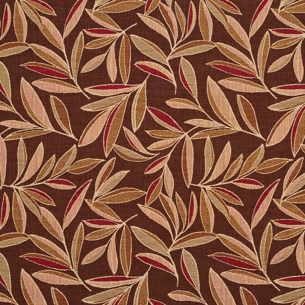 5720 Leaves Adobe Brown,Red & Burgundy Charlotte Fabrics