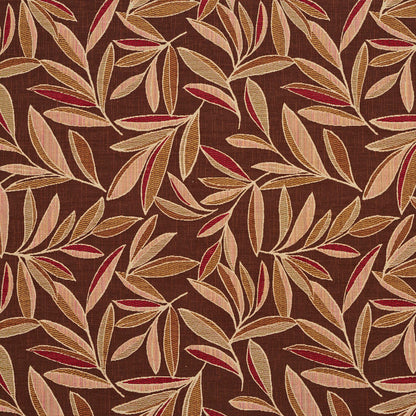 5720 Leaves Adobe Brown,Red & Burgundy Charlotte Fabrics