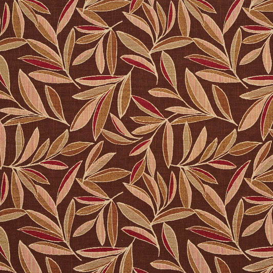 5720 Leaves Adobe Brown,Red & Burgundy Charlotte Fabrics