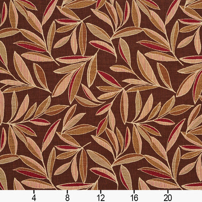 5720 Leaves Adobe Brown,Red & Burgundy Charlotte Fabrics