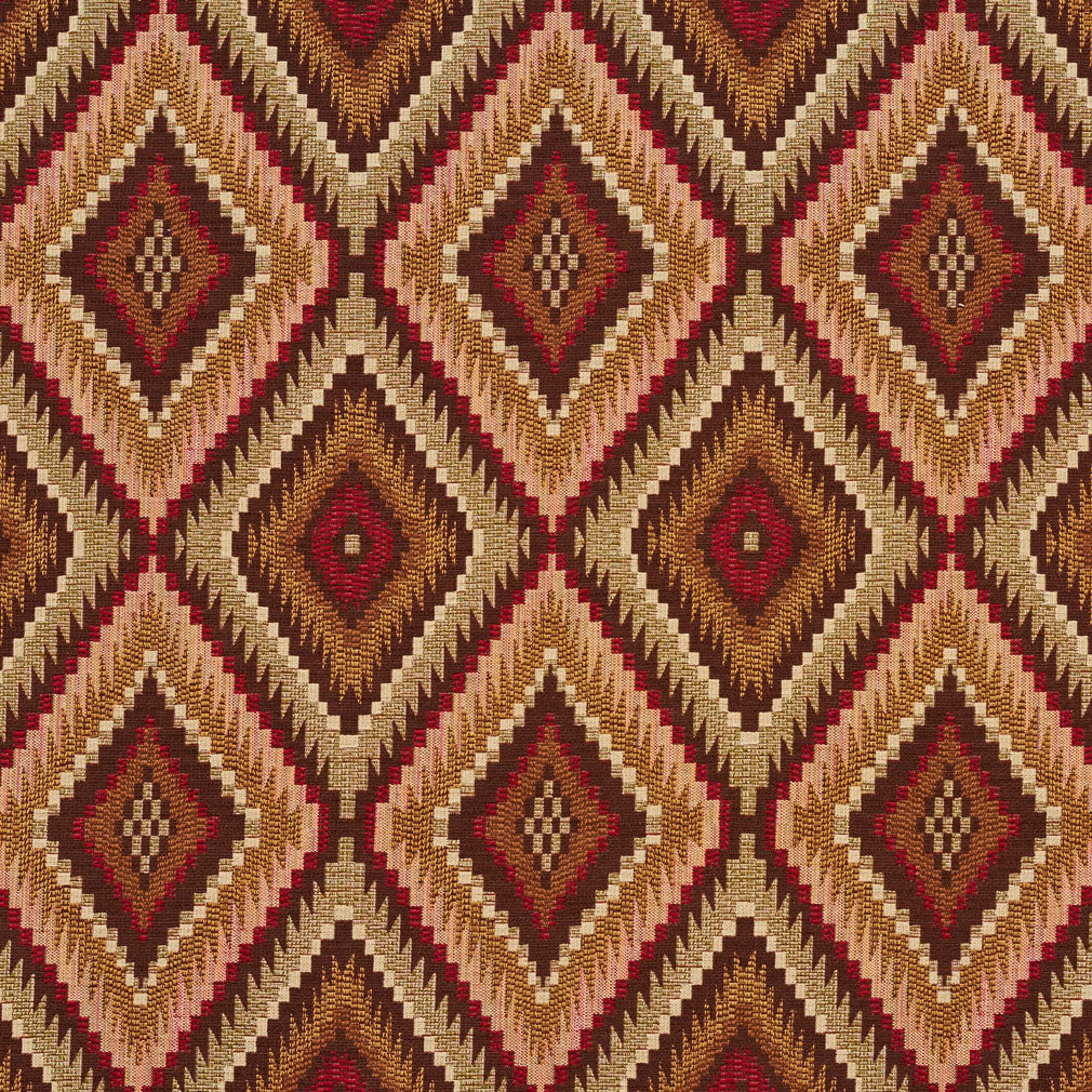 5724 Abstract & Geometric,Southwestern Adobe Tucson Orange & Rust Charlotte Fabrics