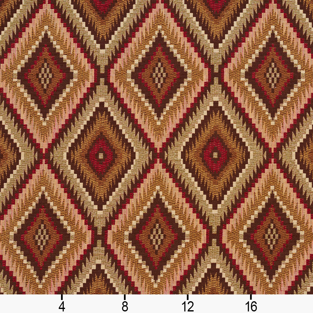 5724 Abstract & Geometric,Southwestern Adobe Tucson Orange & Rust Charlotte Fabrics