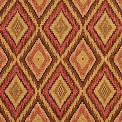5726 Abstract & Geometric,Global,Southwestern Tiki Tucson Coral & Peach,Gold & Yellow Charlotte Fabrics