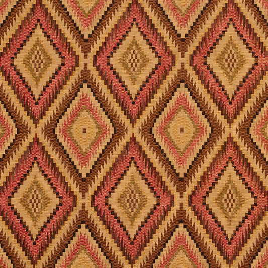5726 Abstract & Geometric,Global,Southwestern Tiki Tucson Coral & Peach,Gold & Yellow Charlotte Fabrics