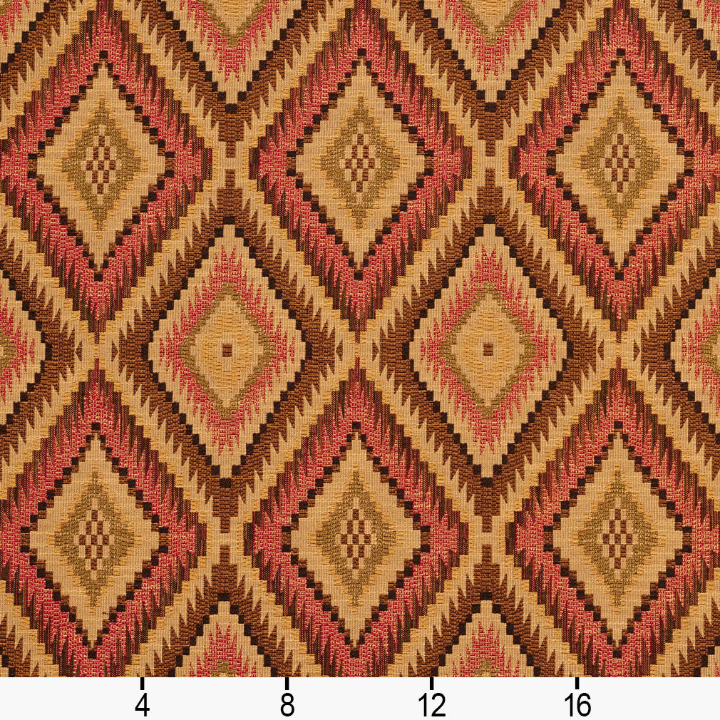 5726 Abstract & Geometric,Global,Southwestern Tiki Tucson Coral & Peach,Gold & Yellow Charlotte Fabrics