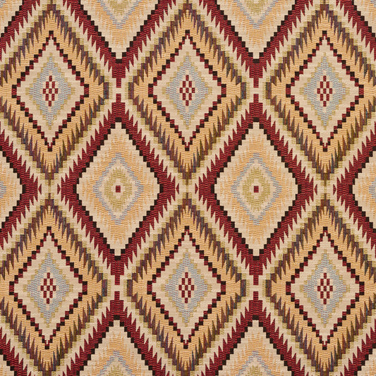 5728 Abstract & Geometric,Global,Southwestern Veranda Tucson Gold & Yellow,Red & Burgundy Charlotte Fabrics
