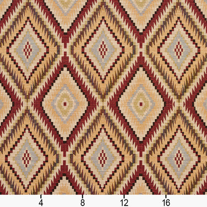 5728 Abstract & Geometric,Global,Southwestern Veranda Tucson Gold & Yellow,Red & Burgundy Charlotte Fabrics
