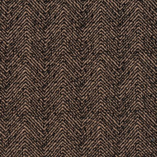 5730 Herringbone & Chevron Walnut Black Charlotte Fabrics