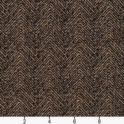 5730 Herringbone & Chevron Walnut Black Charlotte Fabrics