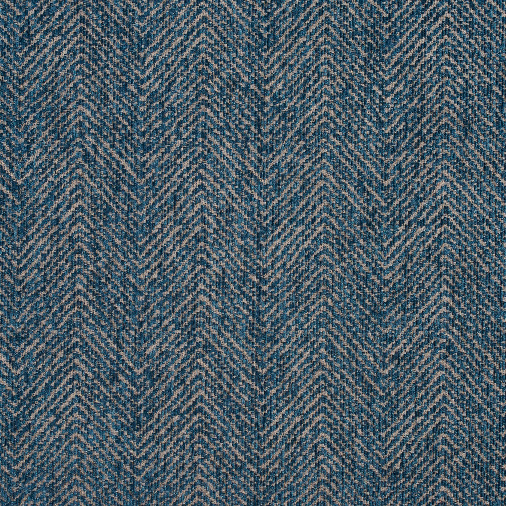 5734 Herringbone & Chevron Oasis Blue Charlotte Fabrics