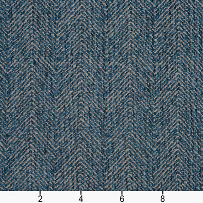 5734 Herringbone & Chevron Oasis Blue Charlotte Fabrics