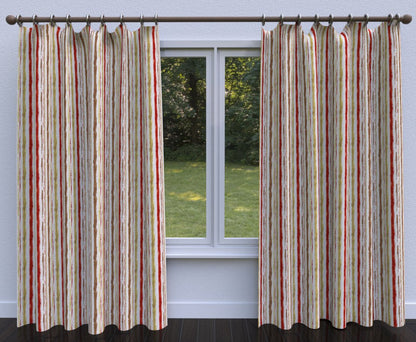 5751 Stripe Fantasia Stripe Red & Burgundy Charlotte Fabrics