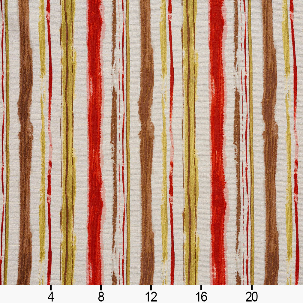 5751 Stripe Fantasia Stripe Red & Burgundy Charlotte Fabrics