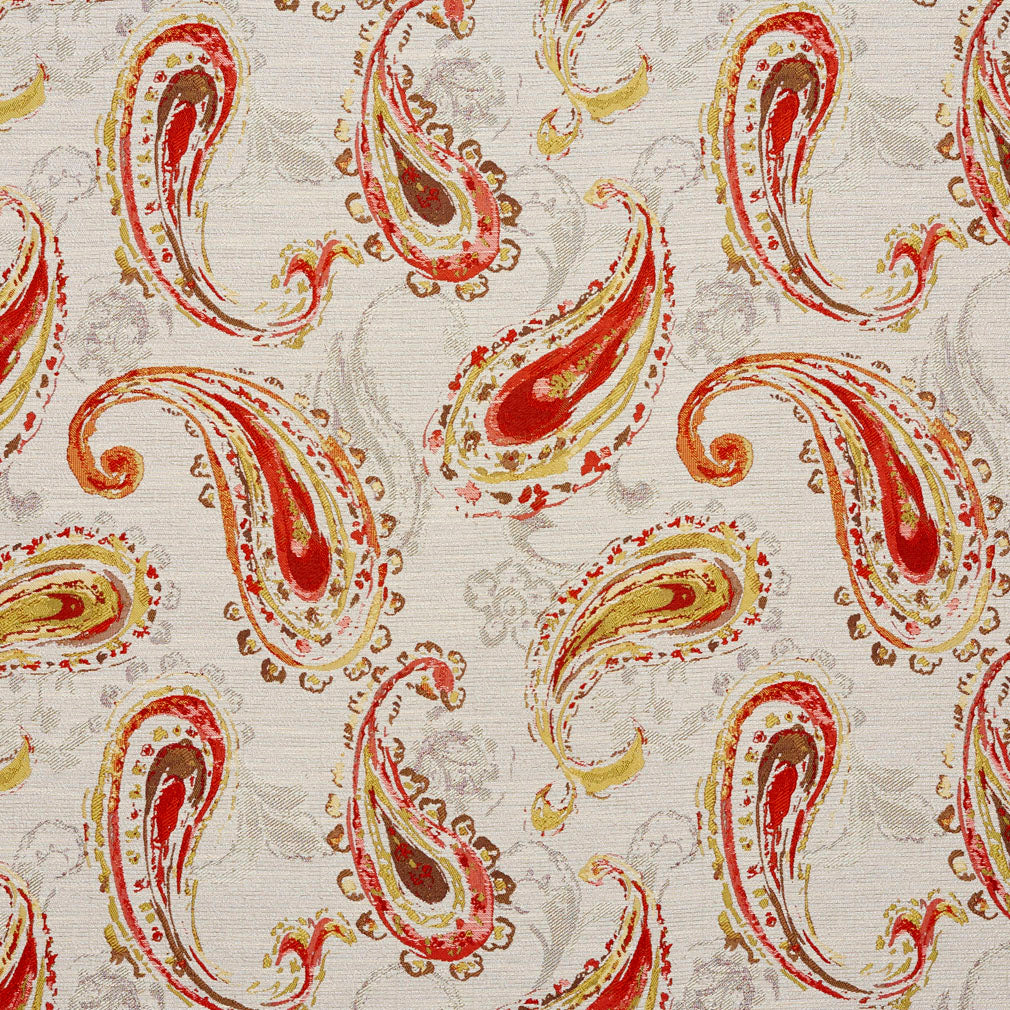 5753 Paisley Fantasia Red & Burgundy Charlotte Fabrics