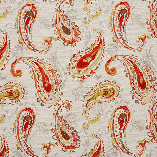 5753 Paisley Fantasia Red & Burgundy Charlotte Fabrics