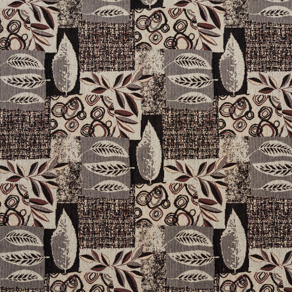 5760 Abstract & Geometric,Leaves Wildwood Black Charlotte Fabrics