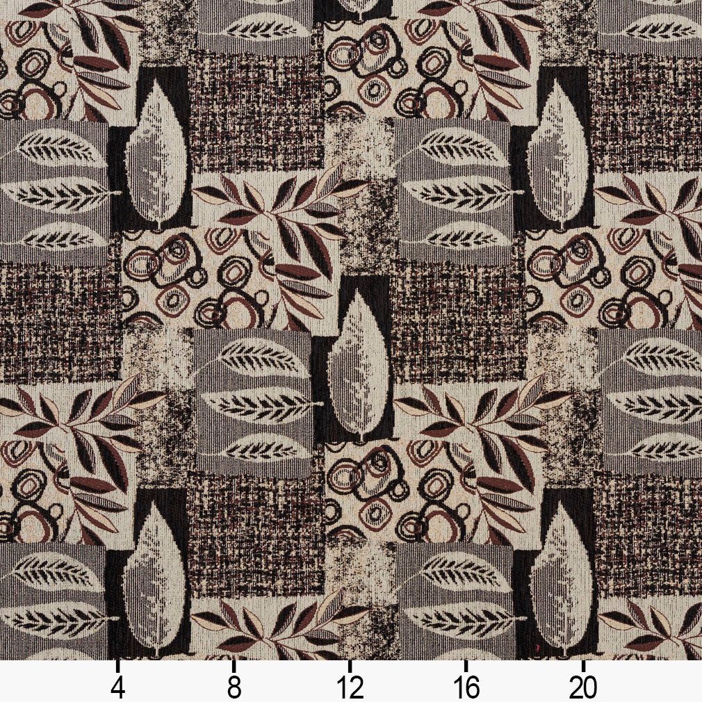 5760 Abstract & Geometric,Leaves Wildwood Black Charlotte Fabrics