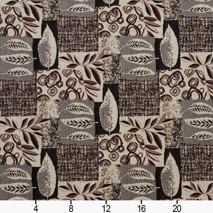 5760 Abstract & Geometric,Leaves Wildwood Black Charlotte Fabrics