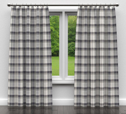 5800 Plaid Sterling Plaid Grey & Silver Charlotte Fabrics