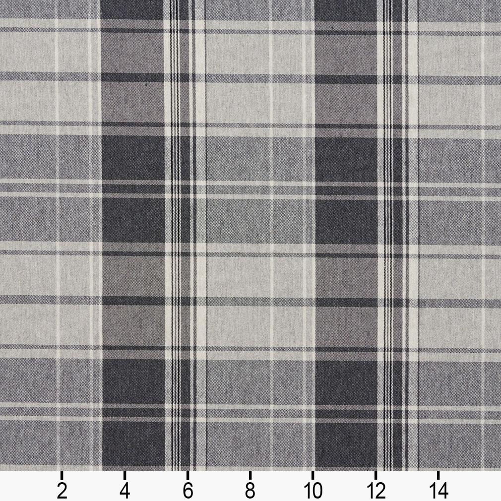 5800 Plaid Sterling Plaid Grey & Silver Charlotte Fabrics