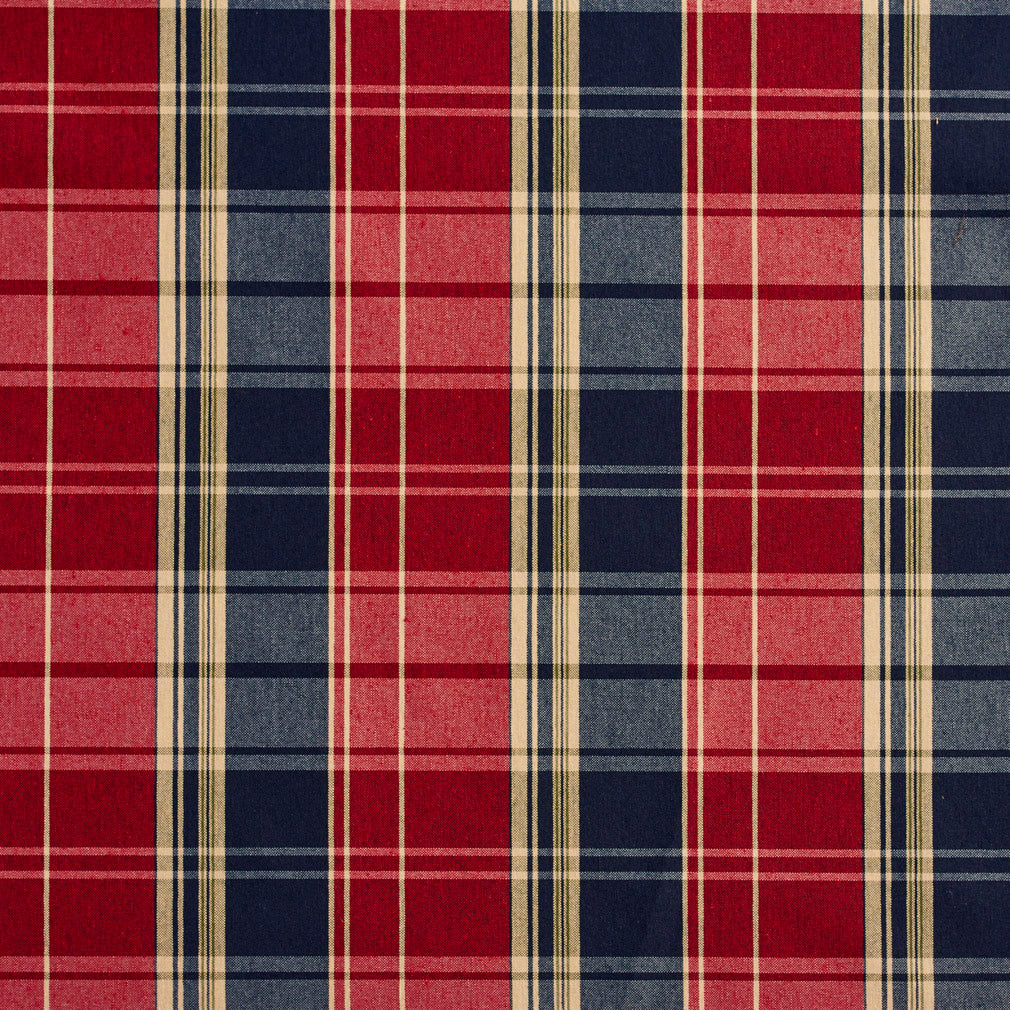 5801 Plaid Port Plaid Blue,Red & Burgundy Charlotte Fabrics
