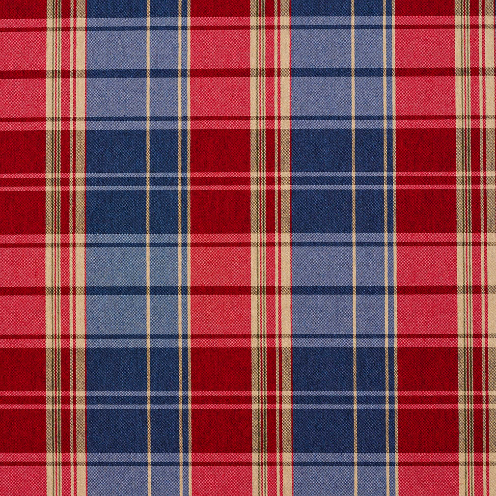 5804 Plaid Patriot Plaid Blue,Red & Burgundy Charlotte Fabrics