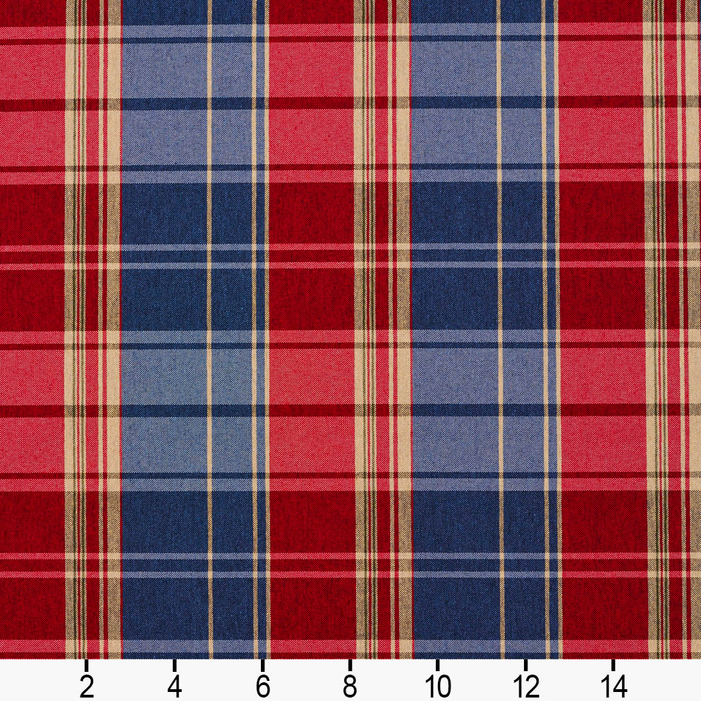 5804 Plaid Patriot Plaid Blue,Red & Burgundy Charlotte Fabrics