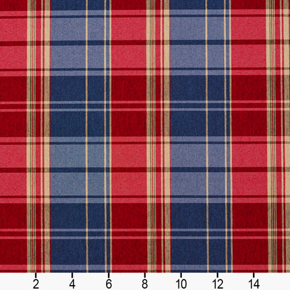 5804 Plaid Patriot Plaid Blue,Red & Burgundy Charlotte Fabrics