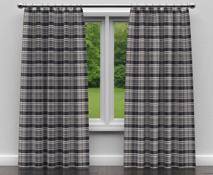 5805 Plaid Onyx Plaid Black Charlotte Fabrics