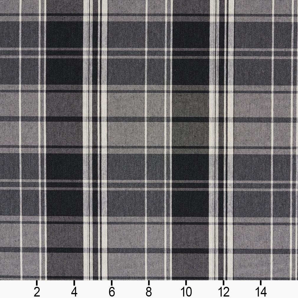 5805 Plaid Onyx Plaid Black Charlotte Fabrics
