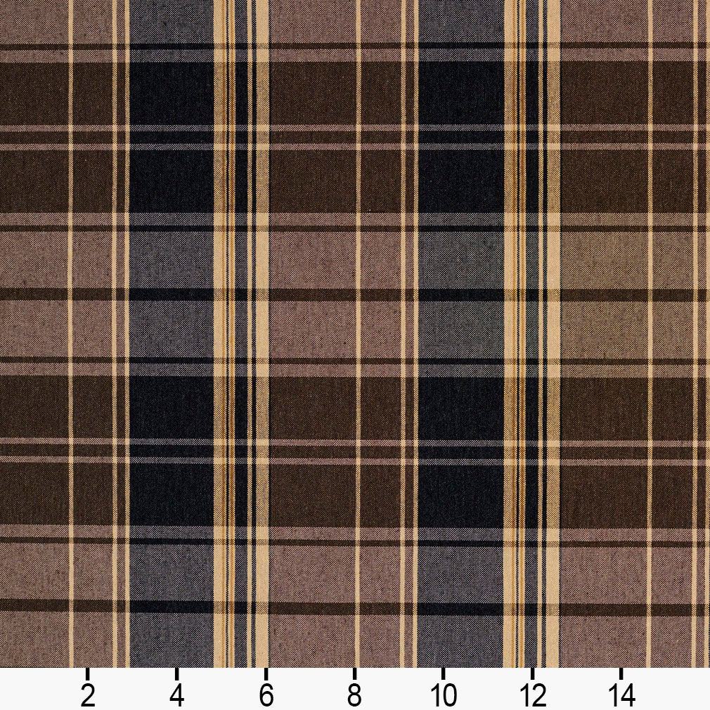 5807 Plaid Espresso Plaid Black,Brown Charlotte Fabrics