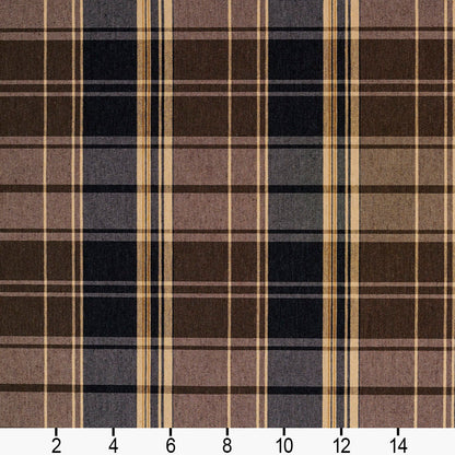 5807 Plaid Espresso Plaid Black,Brown Charlotte Fabrics