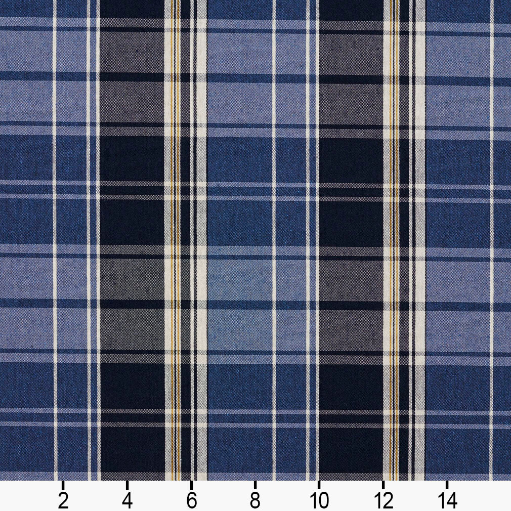 5809 Plaid Cobalt Plaid Blue Charlotte Fabrics