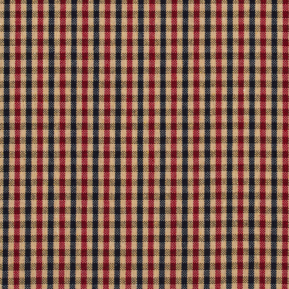 5811 Check & Houndstooth,Small Scale Port Check Blue,Red & Burgundy Charlotte Fabrics