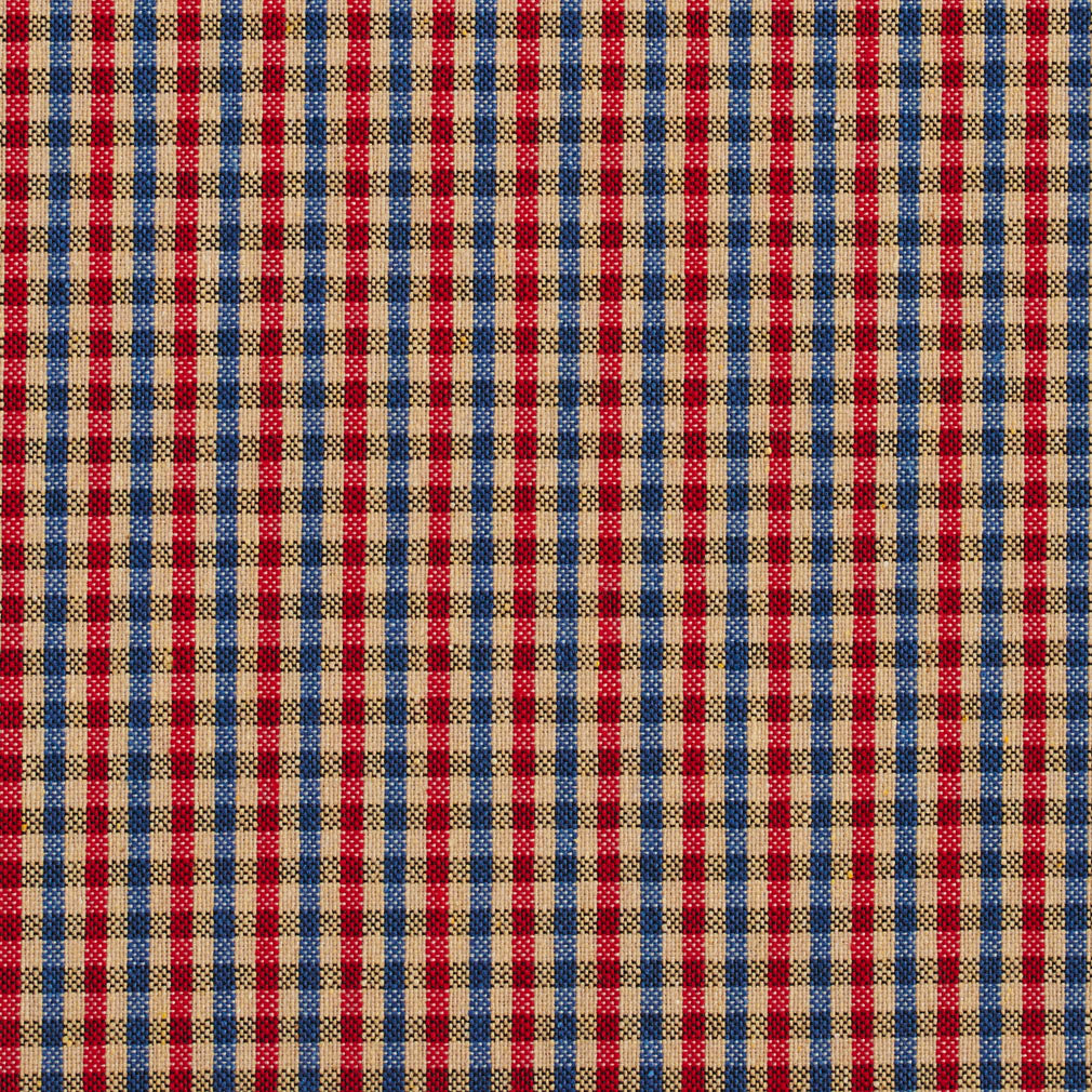 5814 Check & Houndstooth,Small Scale Patriot Check Blue,Red & Burgundy Charlotte Fabrics