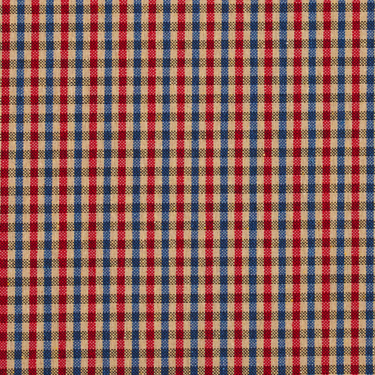 5814 Check & Houndstooth,Small Scale Patriot Check Blue,Red & Burgundy Charlotte Fabrics