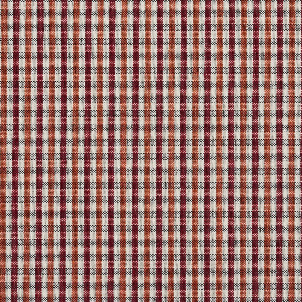5816 Check & Houndstooth,Small Scale Spice Check Red & Burgundy Charlotte Fabrics