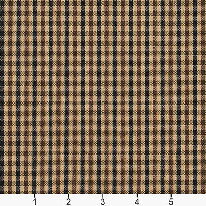 5817 Check & Houndstooth,Small Scale Espresso Check Black,Brown Charlotte Fabrics